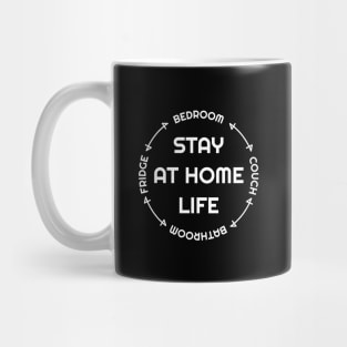 Stay At Home Life White Mug